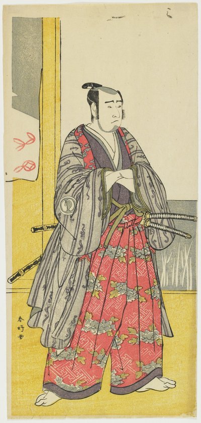 澤村創十郎三世 矢間十太郎役、c. 1789年 作： Katsukawa Shunsho