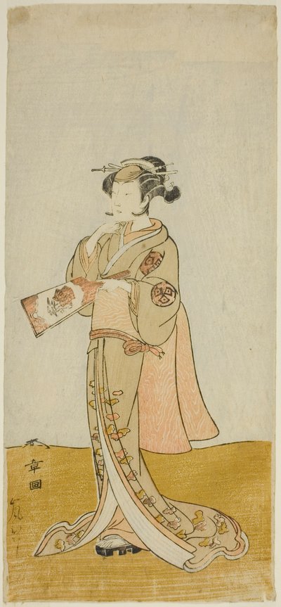俳優 嵐ひなじの正体不明の女役 作： Katsukawa Shunsho