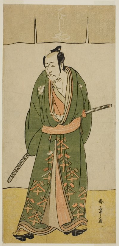 五代目市川團十郎『初紋比車曽我』極印仙右衛門、安永9年(1780)2月中村座公演 作： Katsukawa Shunsho