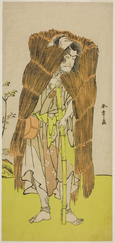 The Actor Ichikawa Ebizo III as Akushichibyoe Kagekiyo Disguised as a Beggar in the Play Kamuri Kotoba Soga no Yukari, Performed at the Ichimura Theater in the First Month, 1776 作： Katsukawa Shunsho