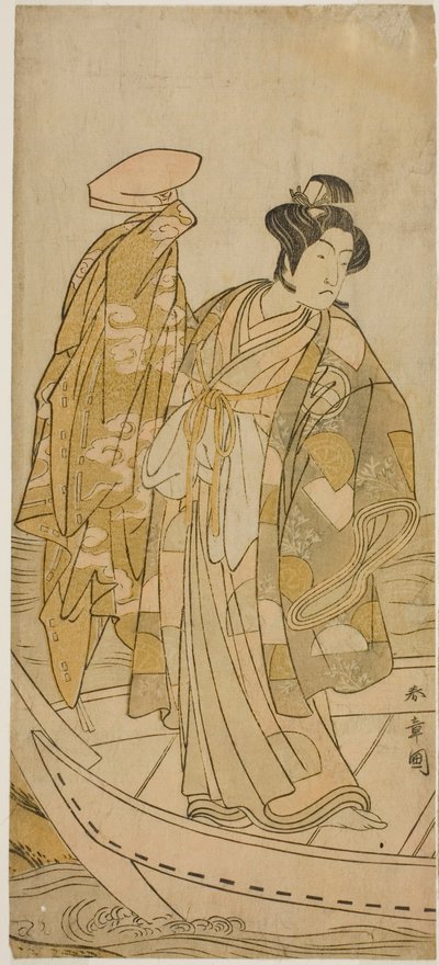 俳優二代目市川門之助 源頼信 喜久慈堂周圓の巌屋 1775年11月森田座にて上演 作： Katsukawa Shunsho