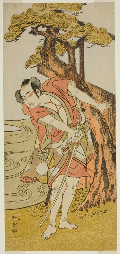 俳優・二代目市川彌生 伊庭十三（？）役 作： Katsukawa Shunsho