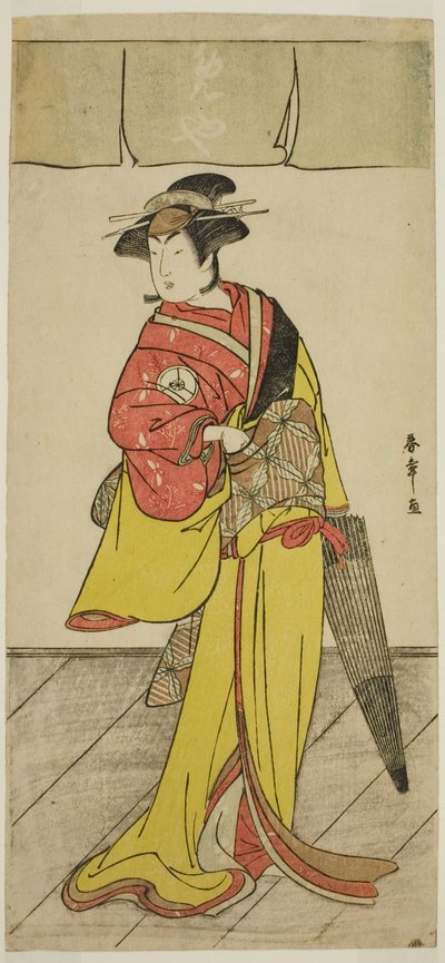 てぇ あｃとｒ 祝 版白 位Ｖ あｓ 押すわ 員 テェ Ｐァｙ 恋 の 縁 かな書き 祖が、 ペｒフォｒめｄ あｔ テェ 市村 テェ宛ｒ 員 テェ フォウｒｔｈ 門てぇｒ、 １７８９ 作： Katsukawa Shunsho