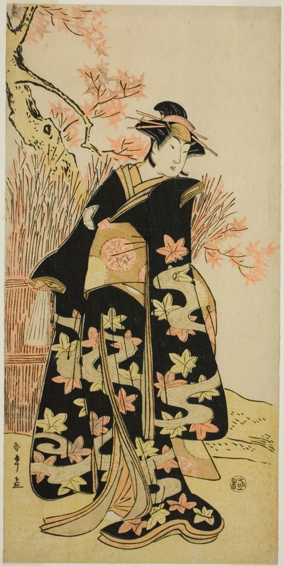 正体不明の俳優岩井半四郎四代目 作： Katsukawa Shunsho
