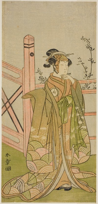 正体不明の俳優岩井半四郎四代目 作： Katsukawa Shunsho