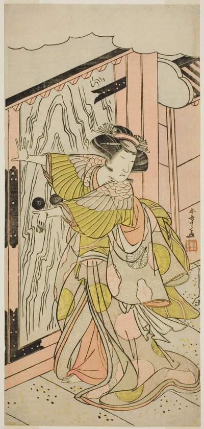 和田合戦女舞鶴 版画御膳 初代中村富十郎 七月中村座にて上演 1777年 作： Katsukawa Shunsho