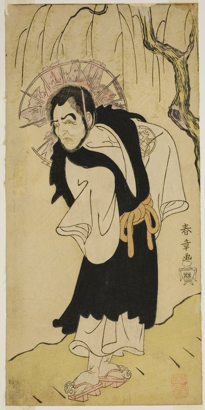 初代中村歌右衛門、三月中村座で上演された『蘇我モヨ愛護の若松』清水寺僧正玄役、 作： Katsukawa Shunsho