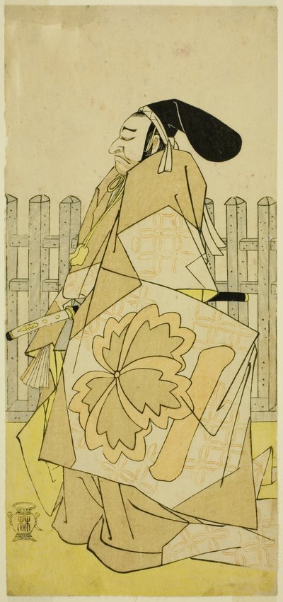 六代目中山小十郎は、五月中村劇場で上演された「仮名手本忠臣蔵」の高師直役で、 作： Katsukawa Shunsho