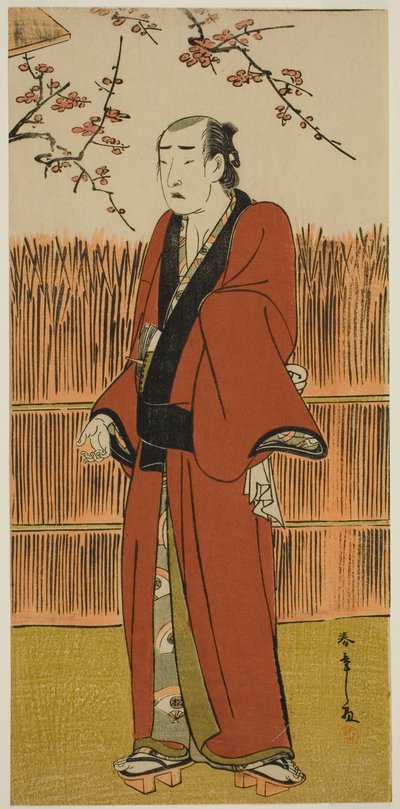 初代尾上松介は、初物曲輪蘇我のバラモンの吉役で、初月中村座で上演され、 作： Katsukawa Shunsho