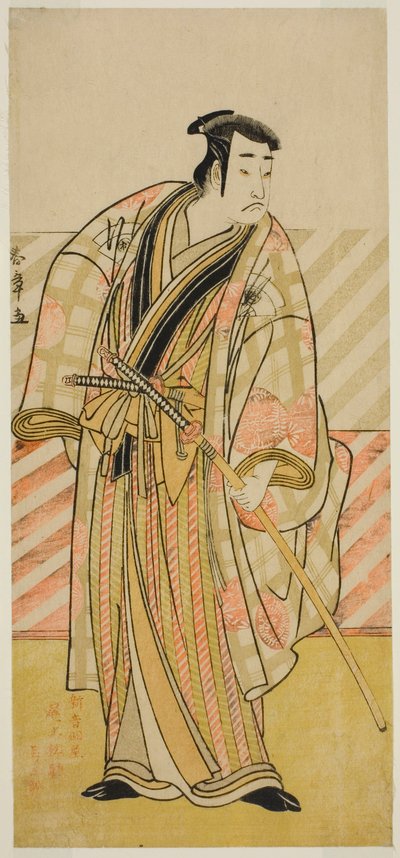 役名不明の俳優・尾上松介初代 作： Katsukawa Shunsho