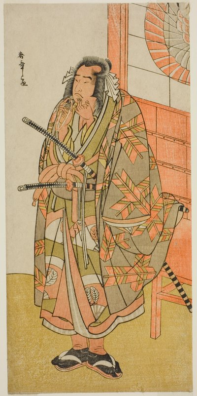 役名不明の俳優・尾上松介初代 作： Katsukawa Shunsho