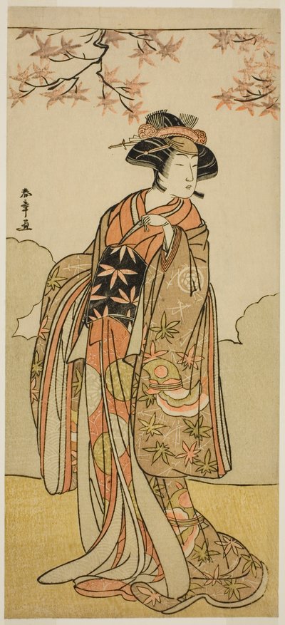 役者二代目大佐川常世 尾上前役 1778年 十一月 森田座 作： Katsukawa Shunsho