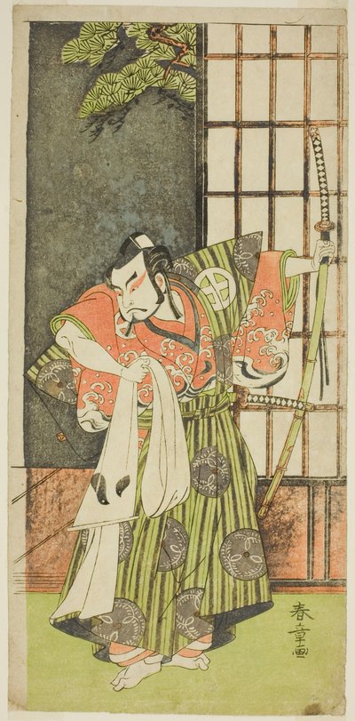 三代目大谷広次 河津三郎役 明和菊 伊豆のきせわた 1770年 十一月 市村座 作： Katsukawa Shunsho