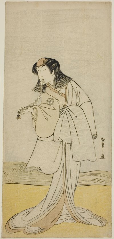 2月に市村座で上演された芝居「梅暦曙曽我」は、 作： Katsukawa Shunsho