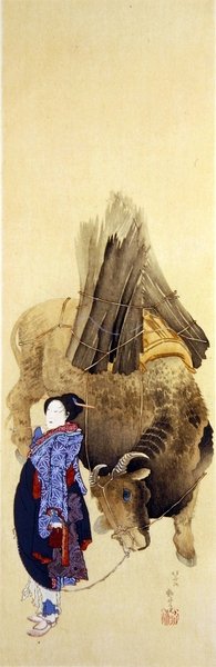 雑誌「ザ・コッカ」に掲載された「カウ・ガーディアン」。 作： After Katsushika Hokusai