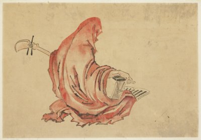 三味線を弾くダルマ、1815〜1849年頃（紙にインクと色） 作： Katsushika (school of) Hokusai