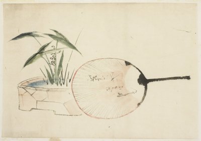 ファンとプラントの配置 作： Katsushika (school of) Hokusai