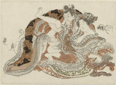 愛のカップルとネズミ 作： Katsushika Hokusai (possibly)