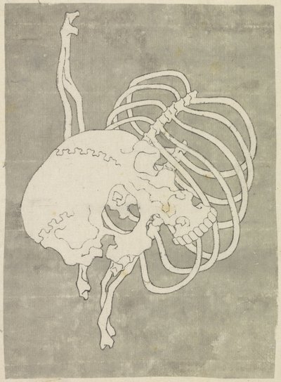 頭蓋骨と胸郭 作： Katsushika Hokusai (possibly)