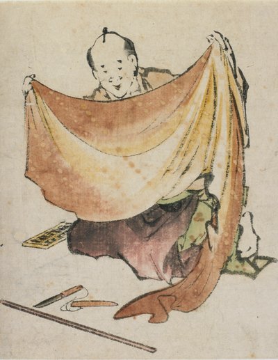 18世紀後半から19世紀初頭の布商人。 作： Katsushika Hokusai