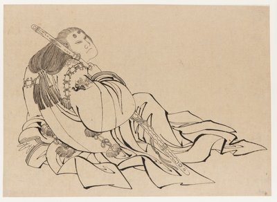 18世紀後半から19世紀初頭の廷臣。 作： Katsushika Hokusai