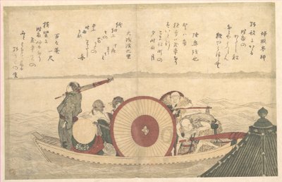 湾を渡るフェリー 作： Katsushika Hokusai