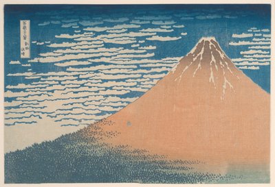 富嶽三十六景 凱風快晴 作： Katsushika Hokusai