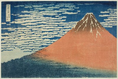 富嶽三十六景 凱風快晴 作： Katsushika Hokusai