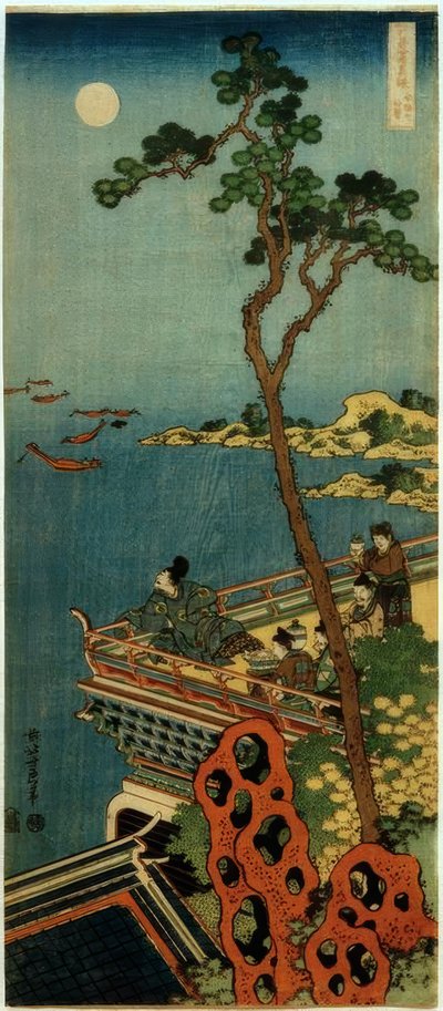 Abe no Nakamaro 作： Katsushika Hokusai