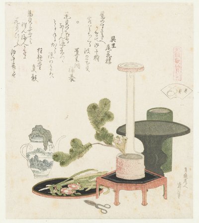 花殻 花外 元禄歌と貝殻の比較（連載タイトル） 元禄化戦懐合 作： Katsushika Hokusai