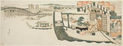 隅田川での舟遊び 作： Katsushika Hokusai