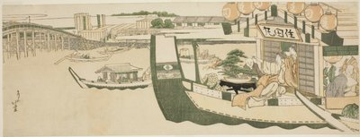 隅田川での舟遊び 作： Katsushika Hokusai