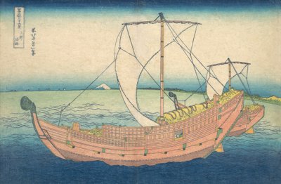 かずさ沖の船「富士山の三十六景」1831年 作： Katsushika Hokusai