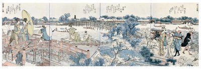 えほん隅田川両眼一蘭の風景風景表札 作： Katsushika Hokusai
