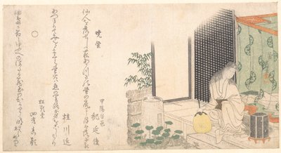 夏の夜明けのホタルの檻 作： Katsushika Hokusai