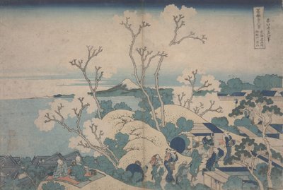 御天山の桜、1829-33年頃 作： Katsushika Hokusai