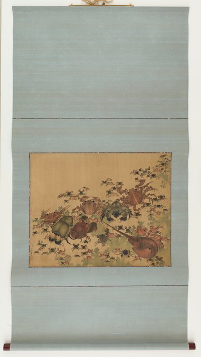 甲殻類、江戸時代、1825-1830。 作： Katsushika Hokusai