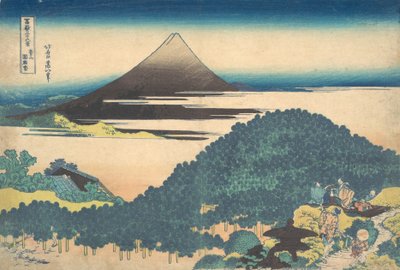 青山円座の松のクッションパイン …三十六景より 1830-32。 作： Katsushika Hokusai