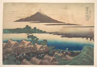 『富士山三十六景』シリーズより、「甲州・石和の夜明け（甲州石和のあかつき）」 作： Katsushika Hokusai