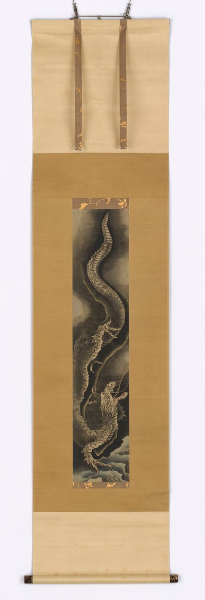 18 世紀後半から 19 世紀初頭にかけての下降竜。 作： Katsushika Hokusai
