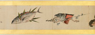 江戸時代の雑画入り手巻の詳細 作： Katsushika Hokusai