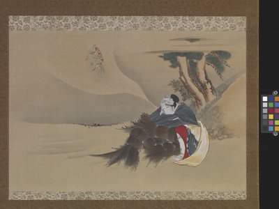 ラッシュギャザラーの夢（シルクにインク、色） 作： Katsushika Hokusai