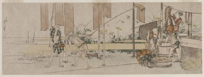 Dyers at Work、c。 1800。 作： Katsushika Hokusai