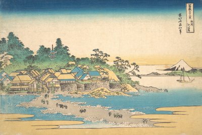 相模国江ノ島 相州江ノ島 三十六景より 1830-32。 作： Katsushika Hokusai