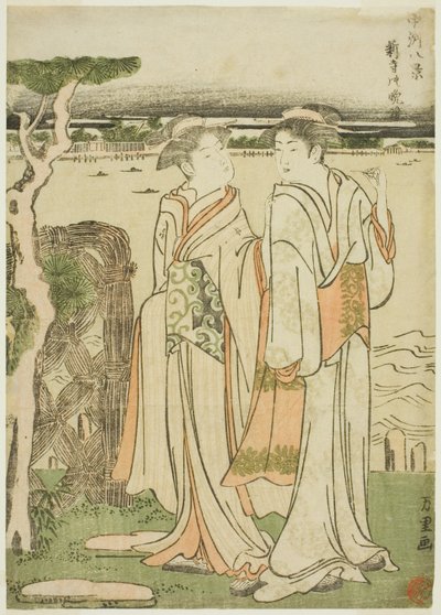 三井寺の晩鐘 作： Katsushika Hokusai