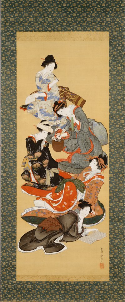 5人の美女 作： Katsushika Hokusai