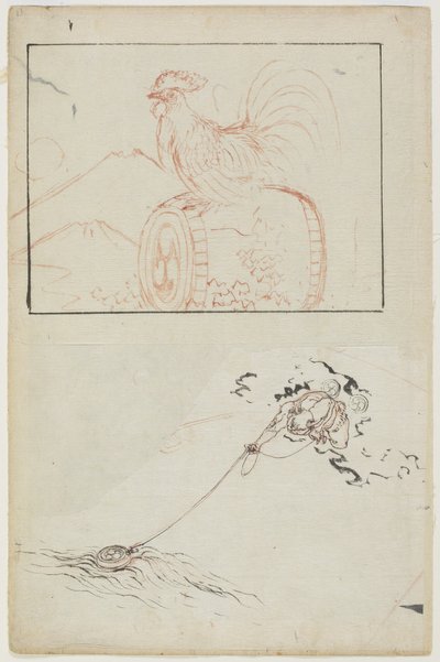 雷神と彼の太鼓 作： Katsushika Hokusai