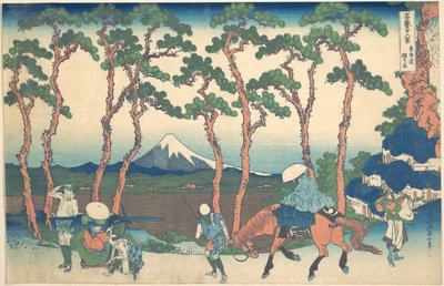 『富嶽三十六景』シリーズより、「東海道の保土ヶ谷（東海道保土ヶ谷）」 作： Katsushika Hokusai