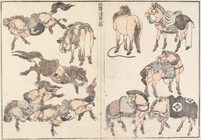 馬 作： Katsushika Hokusai