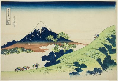 Inume Pass in Kai Province (Koshu Inume-toge), from the series "Thirty-six Views of Mount Fuji (Fugaku sanjurokkei)" 作： Katsushika Hokusai